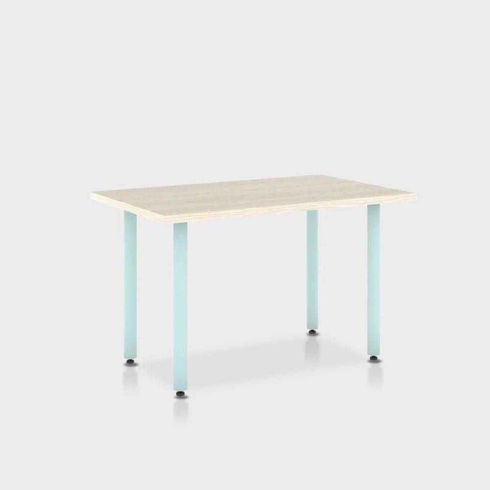 Jive Desk with Post Leg, Color Pop