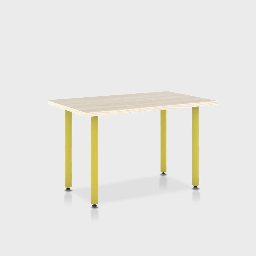 Jive Desk with Post Leg, Color Pop