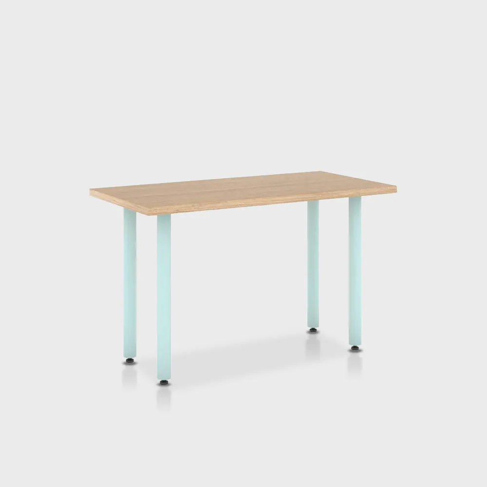 Jive Desk with Post Leg, Color Pop