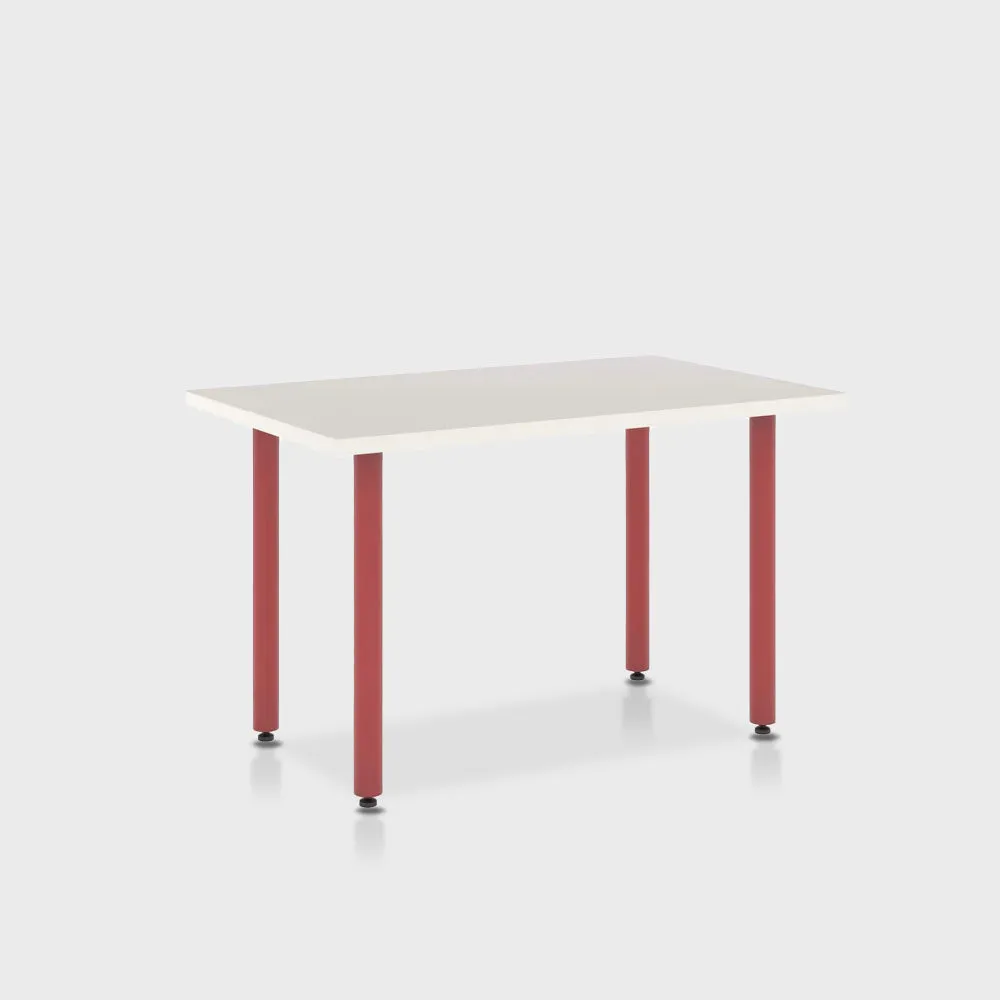 Jive Desk with Post Leg, Color Pop