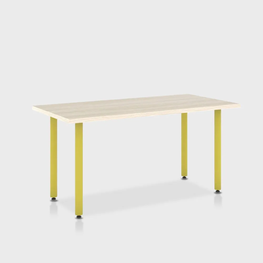 Jive Desk with Post Leg, Color Pop