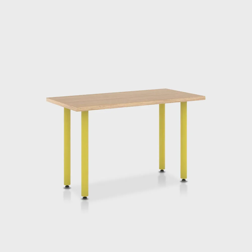 Jive Desk with Post Leg, Color Pop