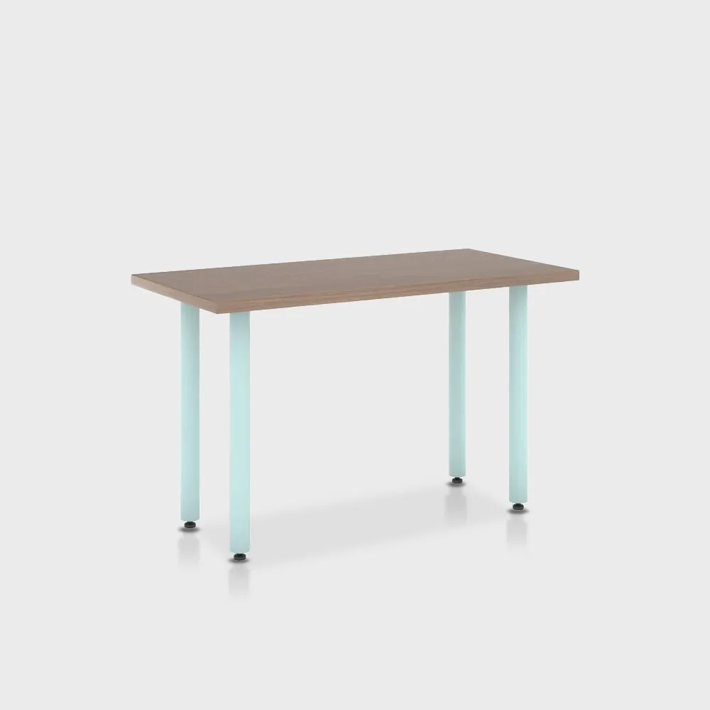 Jive Desk with Post Leg, Color Pop