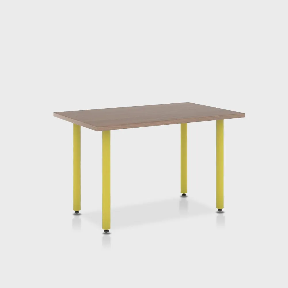 Jive Desk with Post Leg, Color Pop