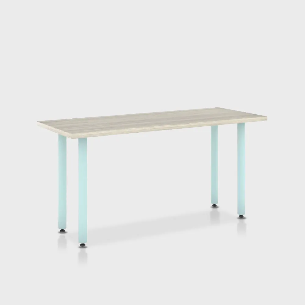 Jive Desk with Post Leg, Color Pop