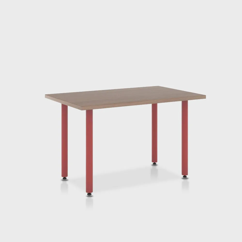 Jive Desk with Post Leg, Color Pop