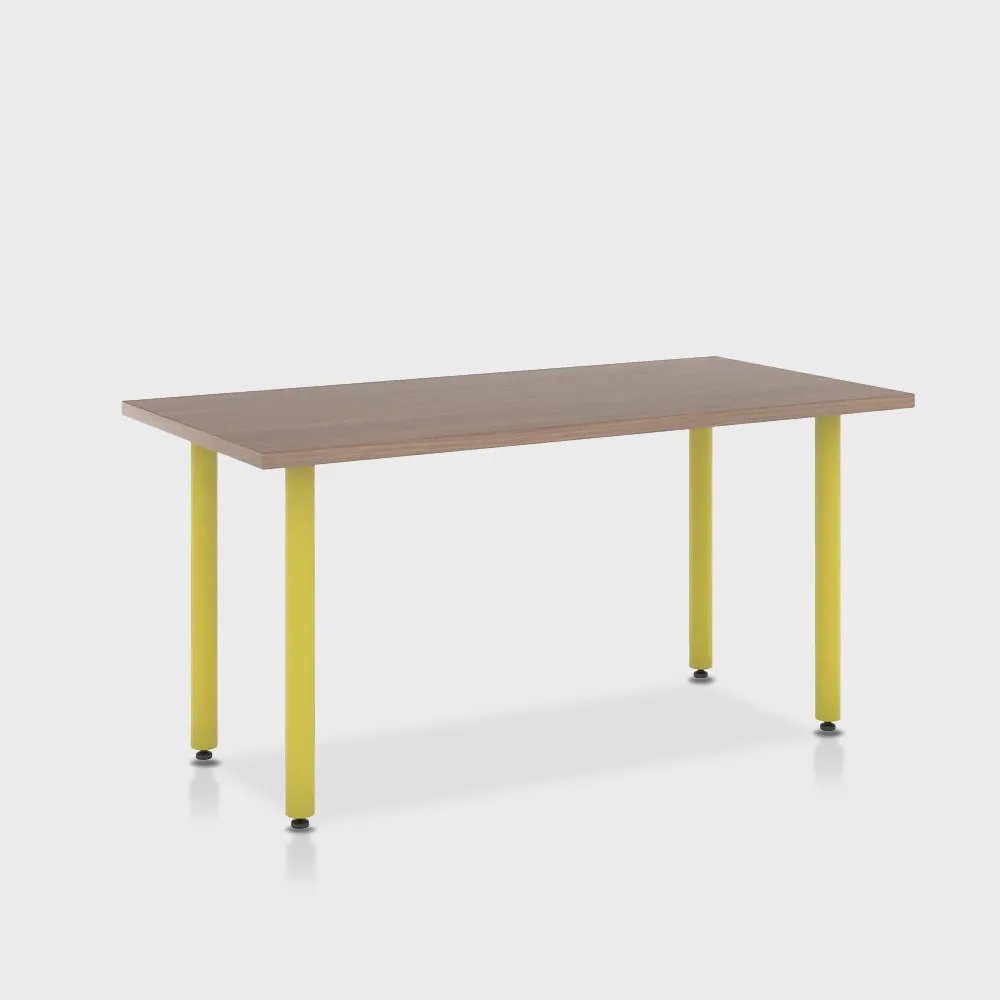 Jive Desk with Post Leg, Color Pop