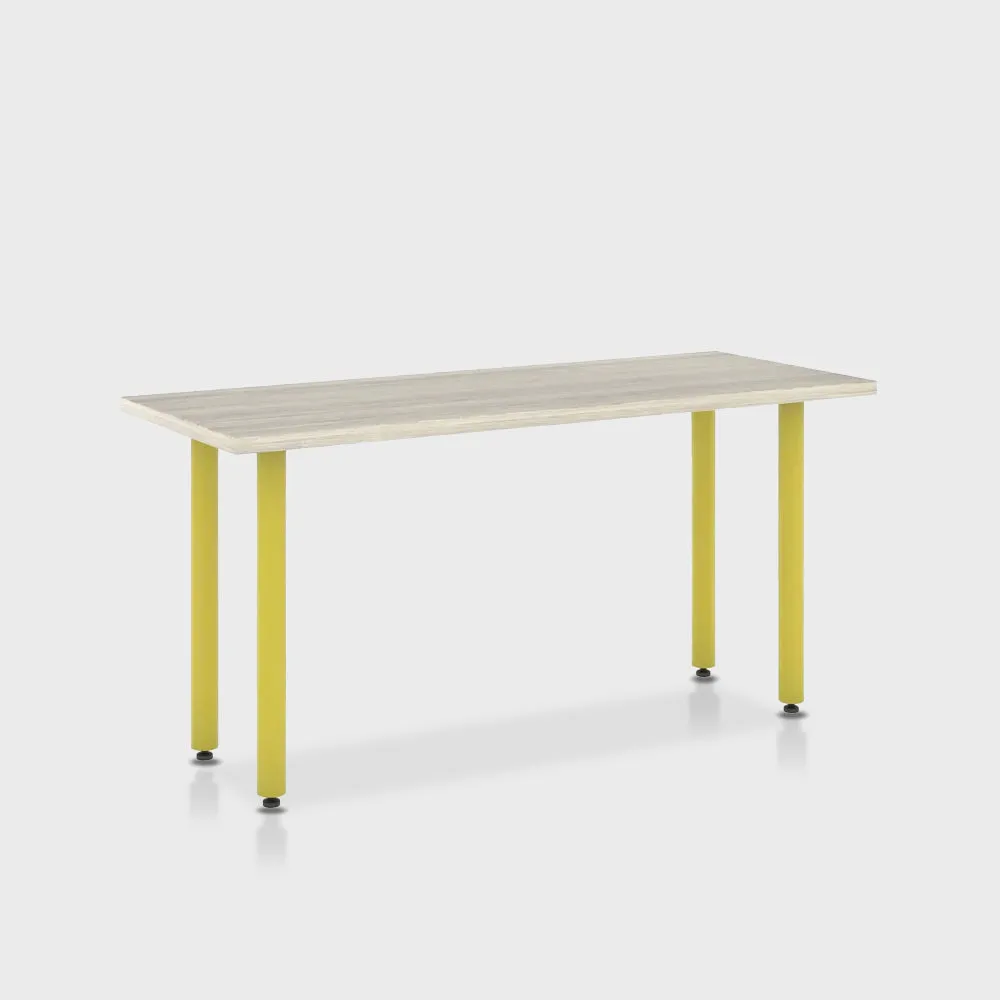 Jive Desk with Post Leg, Color Pop