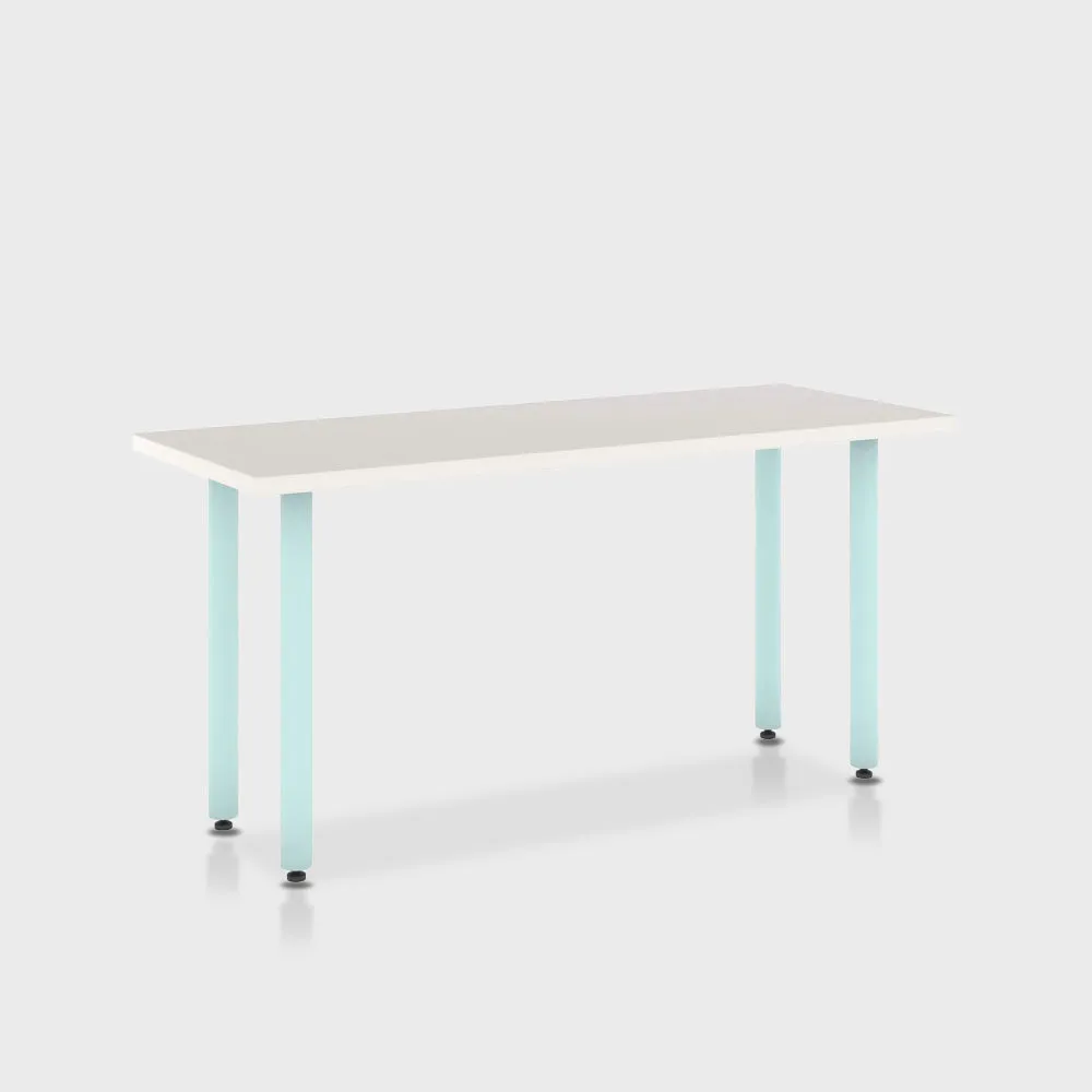 Jive Desk with Post Leg, Color Pop