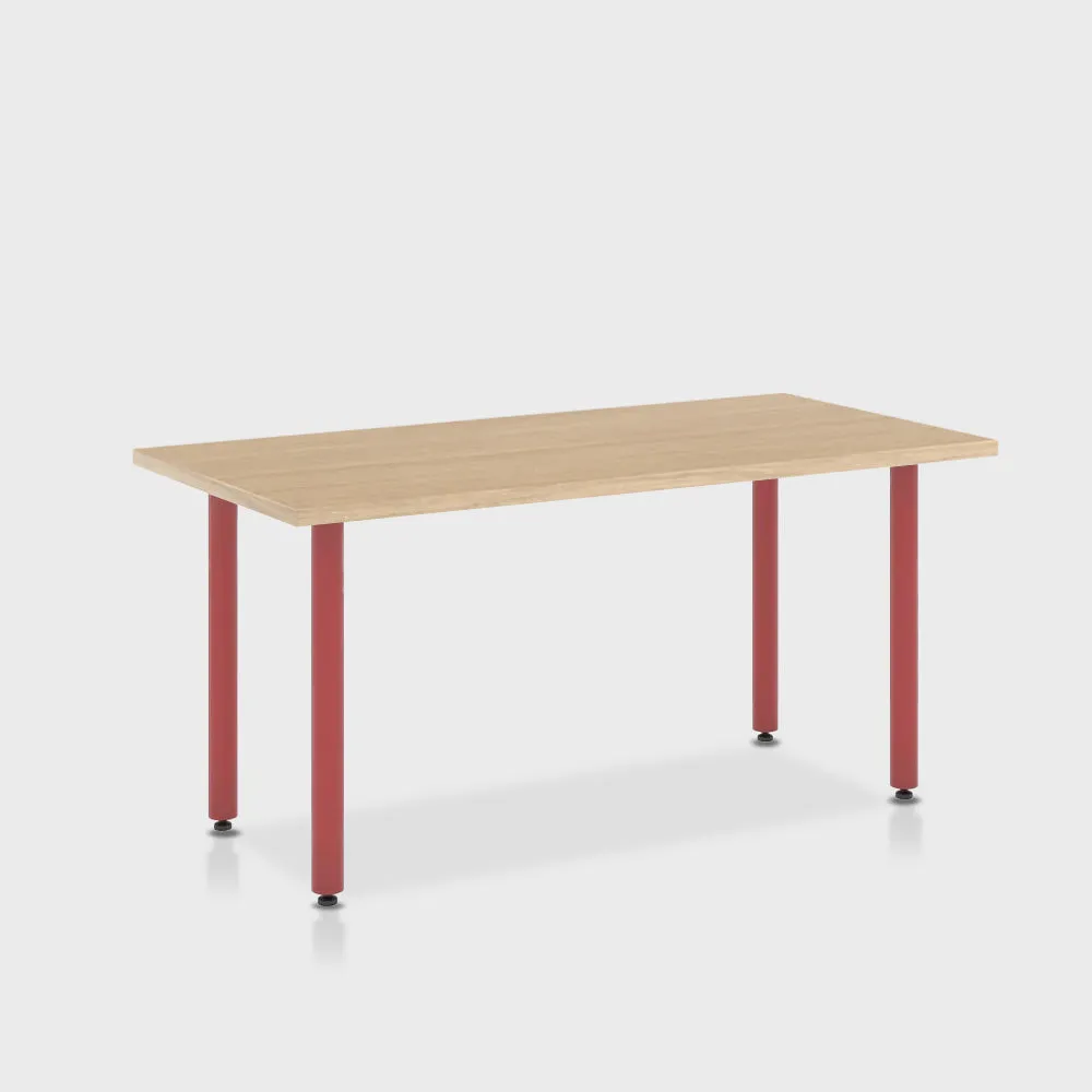 Jive Desk with Post Leg, Color Pop