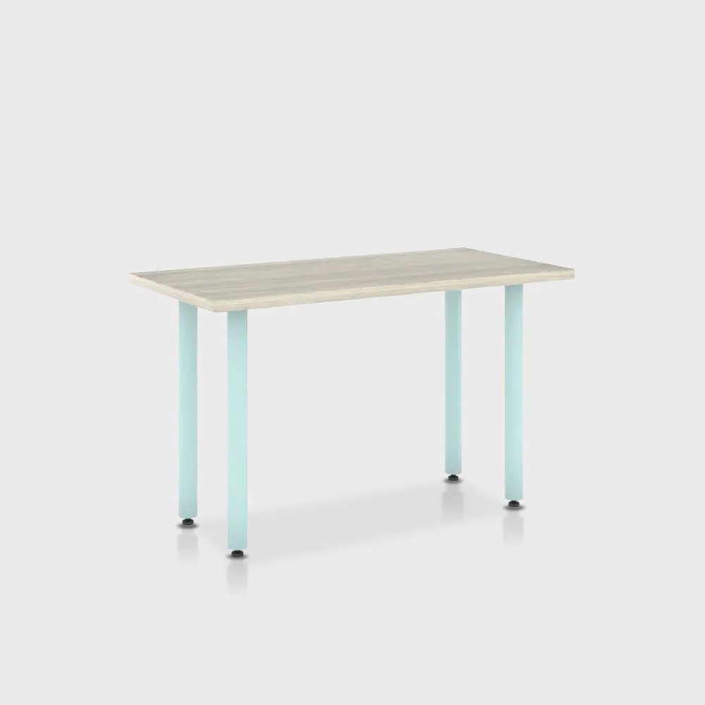 Jive Desk with Post Leg, Color Pop