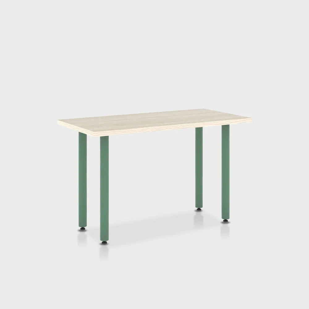 Jive Desk with Post Leg, Color Pop