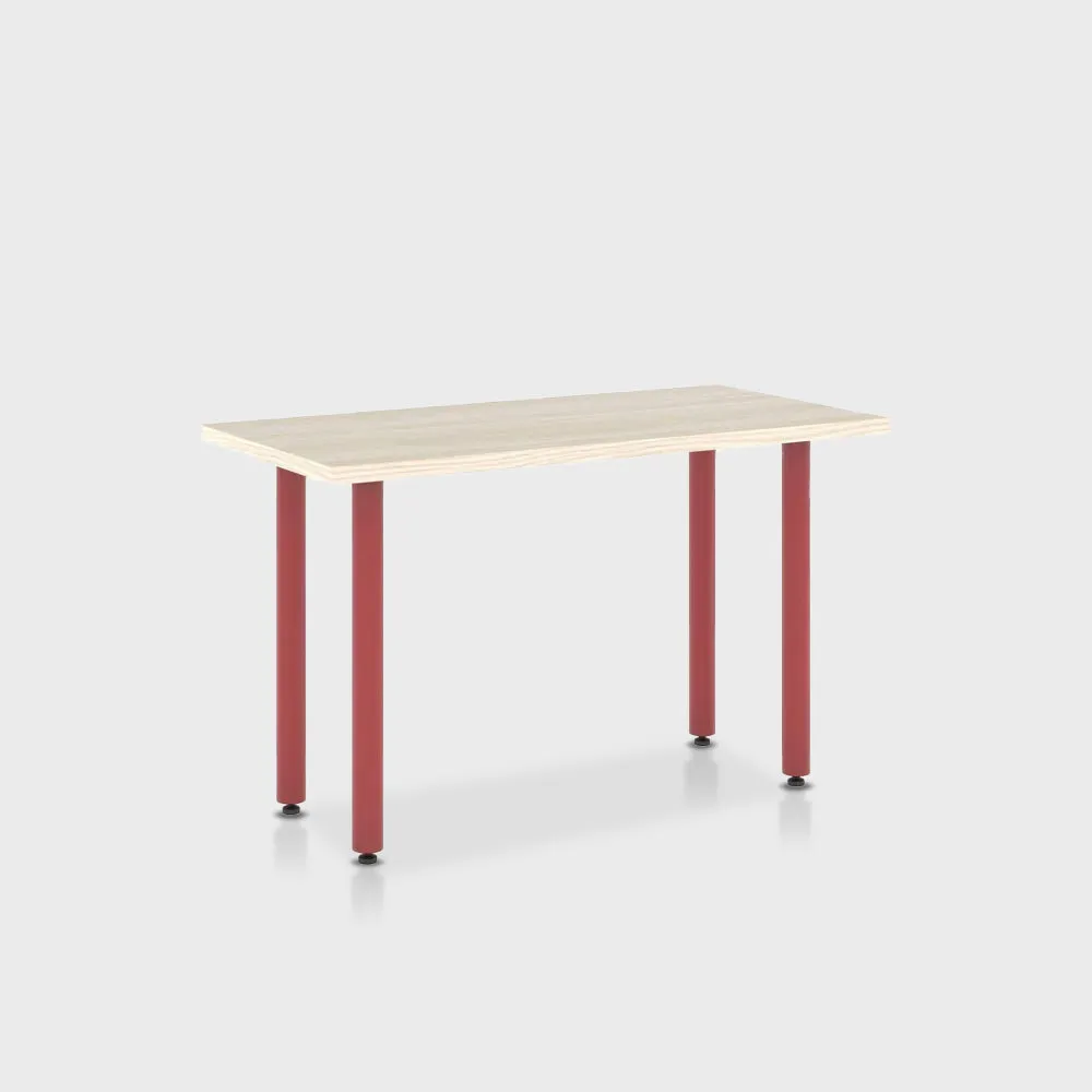 Jive Desk with Post Leg, Color Pop