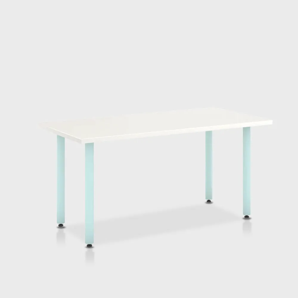 Jive Desk with Post Leg, Color Pop