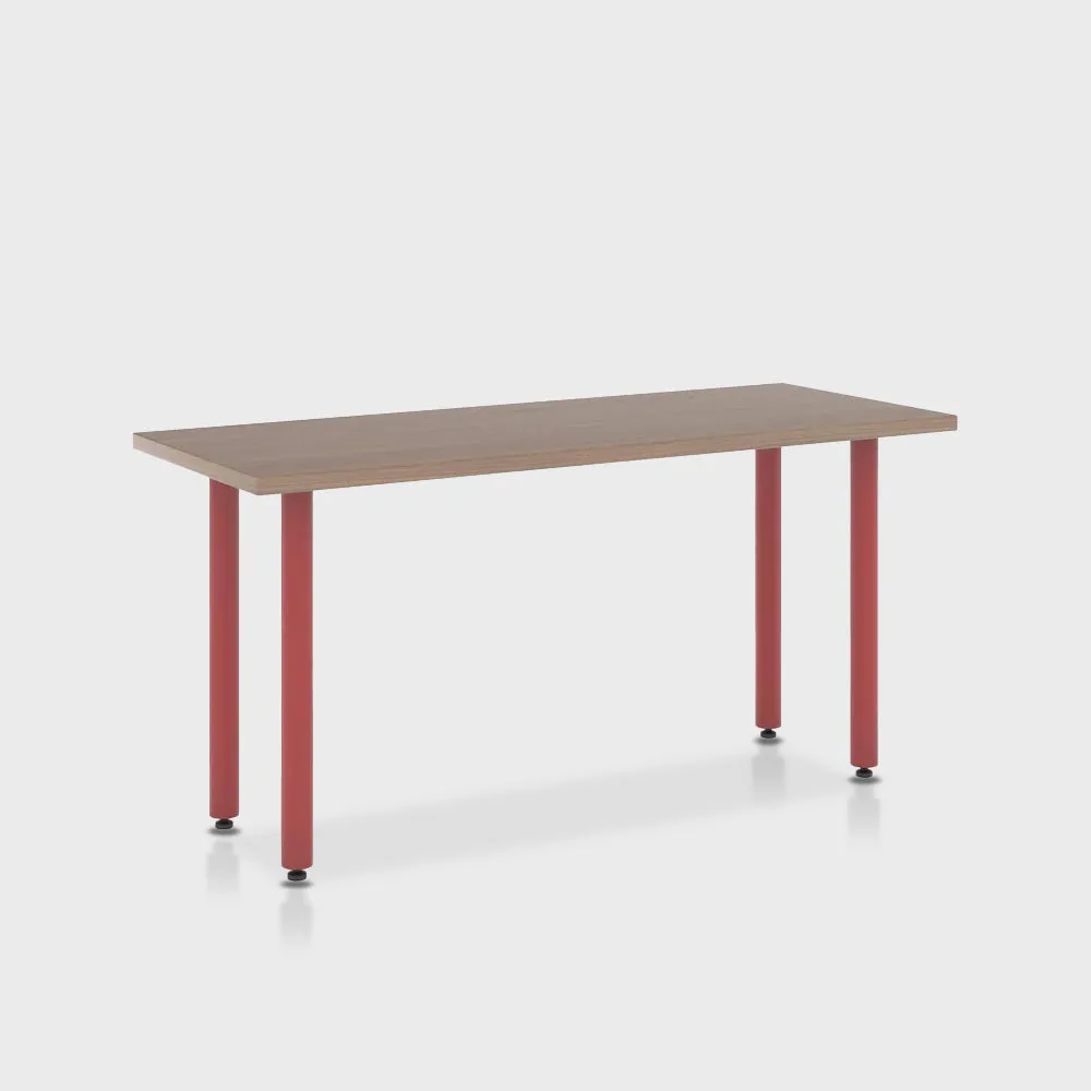 Jive Desk with Post Leg, Color Pop