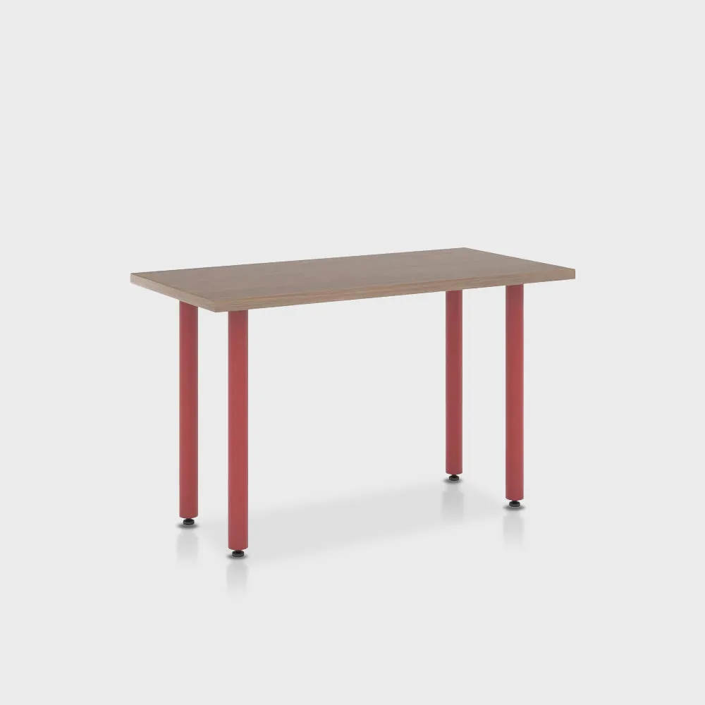 Jive Desk with Post Leg, Color Pop