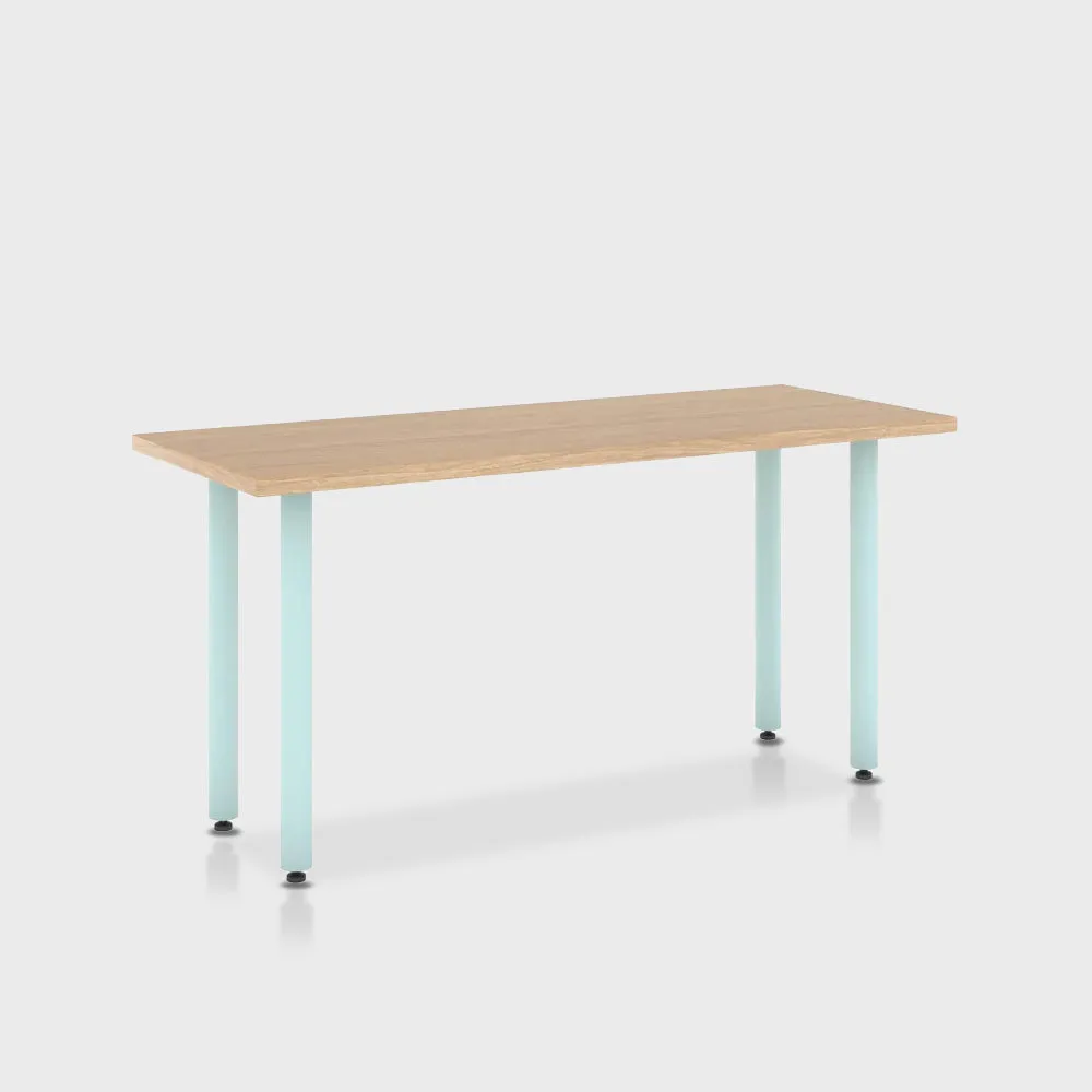 Jive Desk with Post Leg, Color Pop