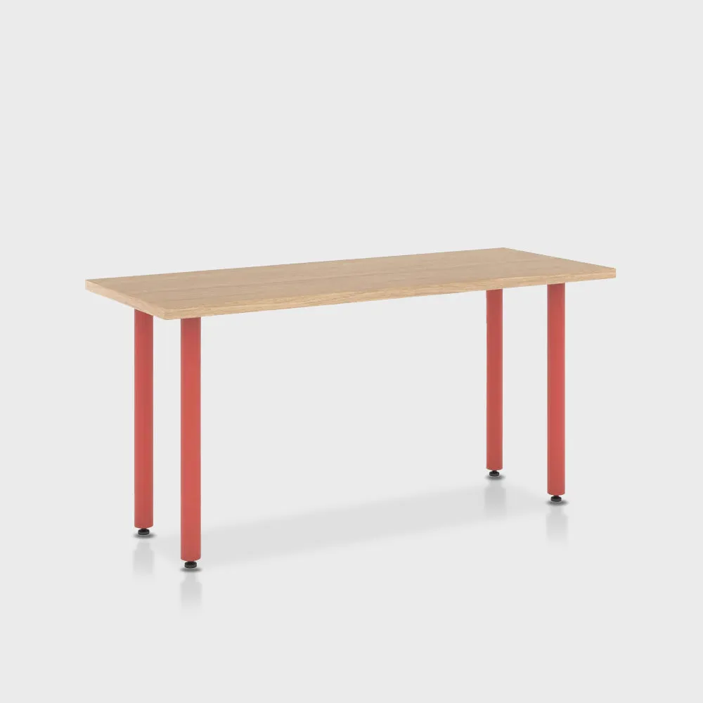 Jive Desk with Post Leg, Color Pop