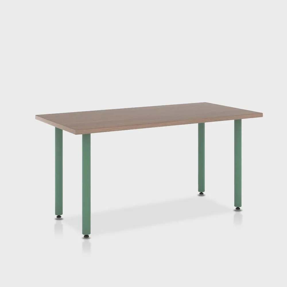 Jive Desk with Post Leg, Color Pop