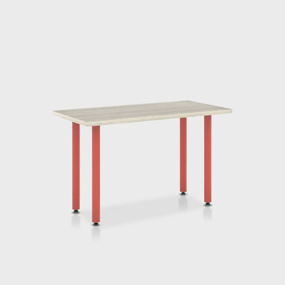 Jive Desk with Post Leg, Color Pop