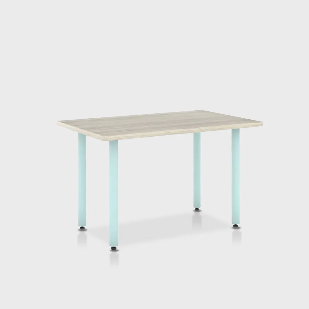 Jive Desk with Post Leg, Color Pop