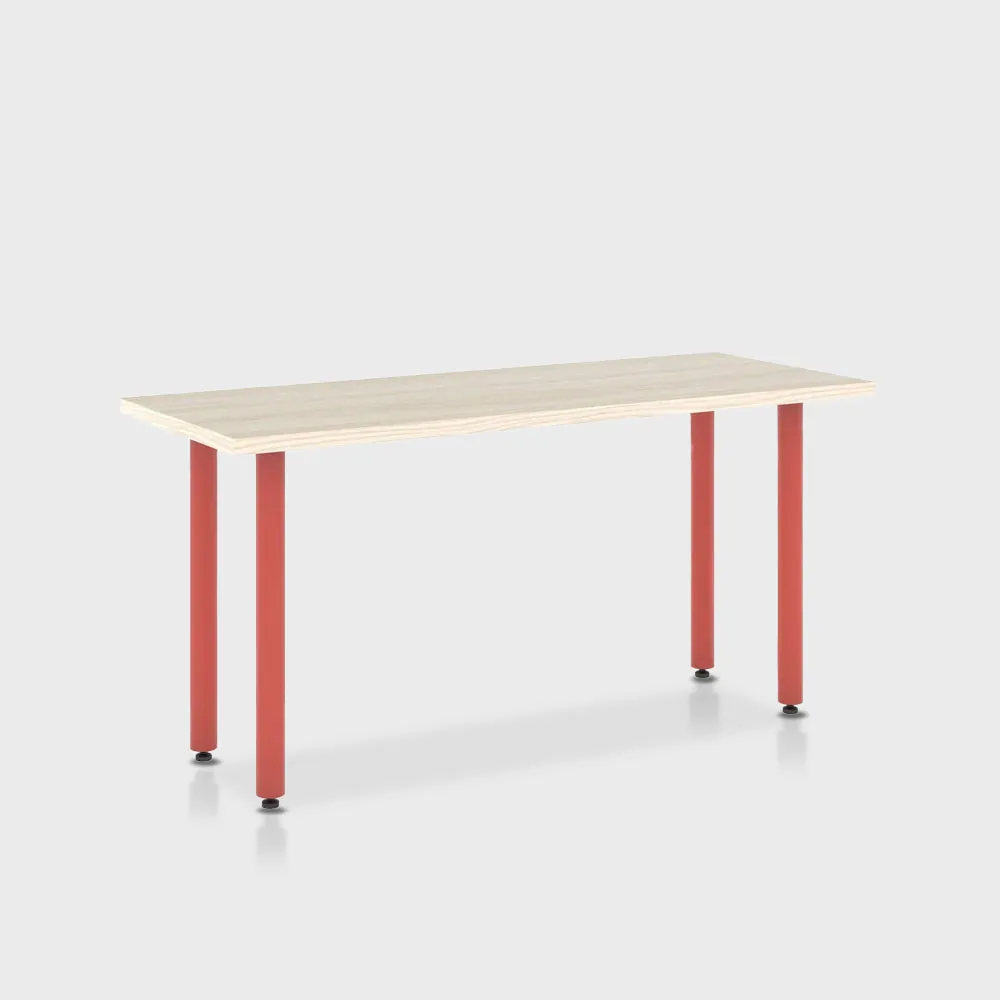 Jive Desk with Post Leg, Color Pop