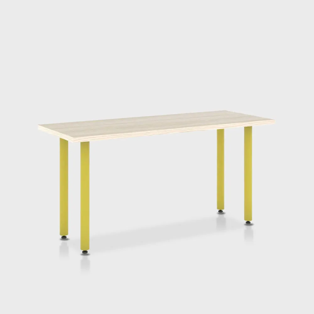 Jive Desk with Post Leg, Color Pop