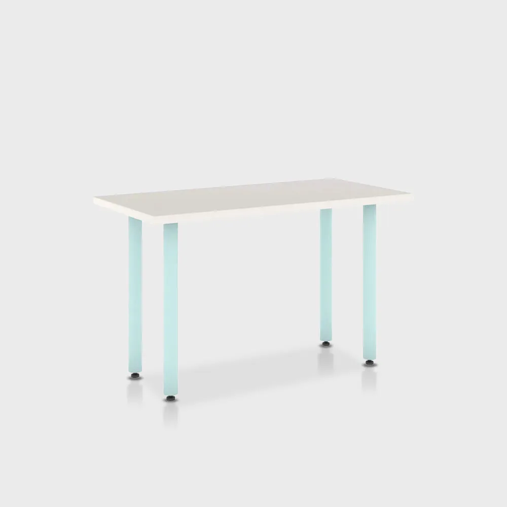 Jive Desk with Post Leg, Color Pop