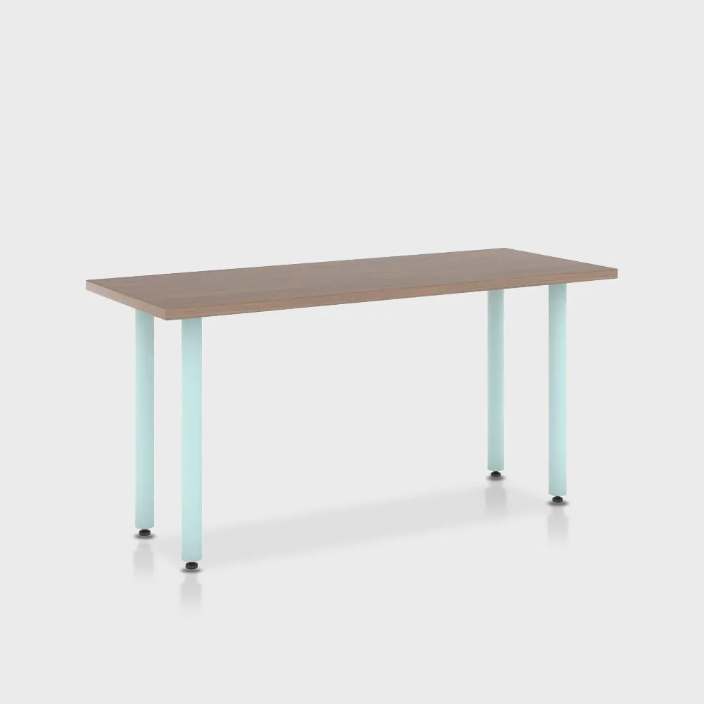 Jive Desk with Post Leg, Color Pop