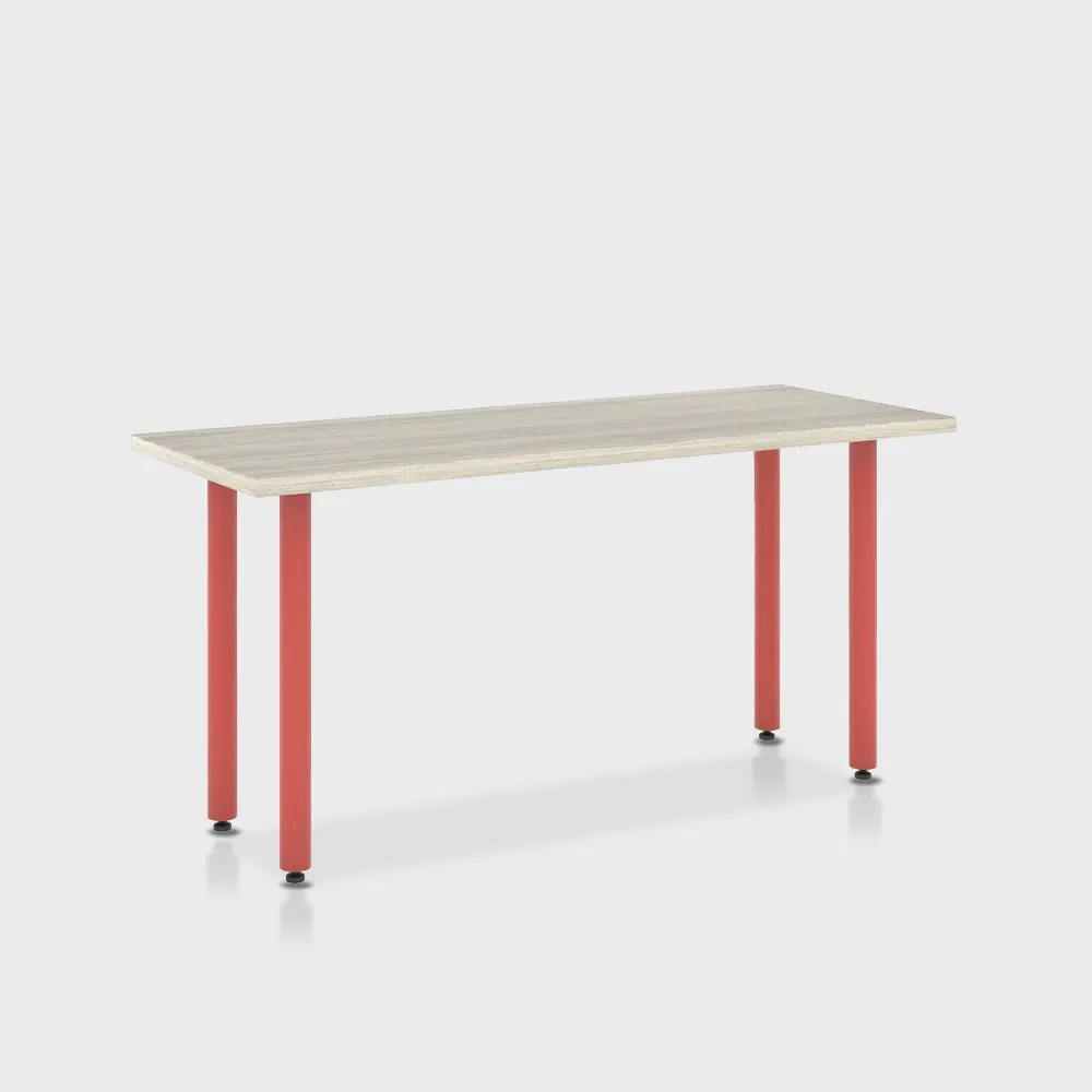 Jive Desk with Post Leg, Color Pop