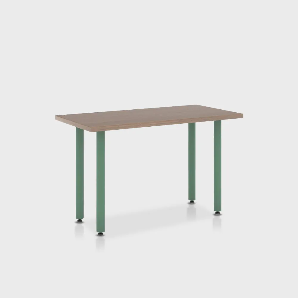 Jive Desk with Post Leg, Color Pop