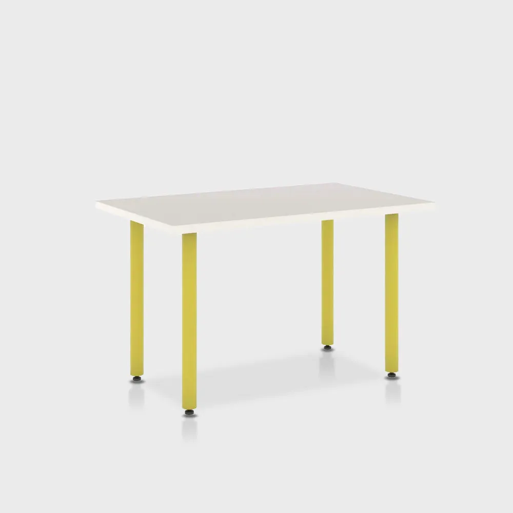 Jive Desk with Post Leg, Color Pop