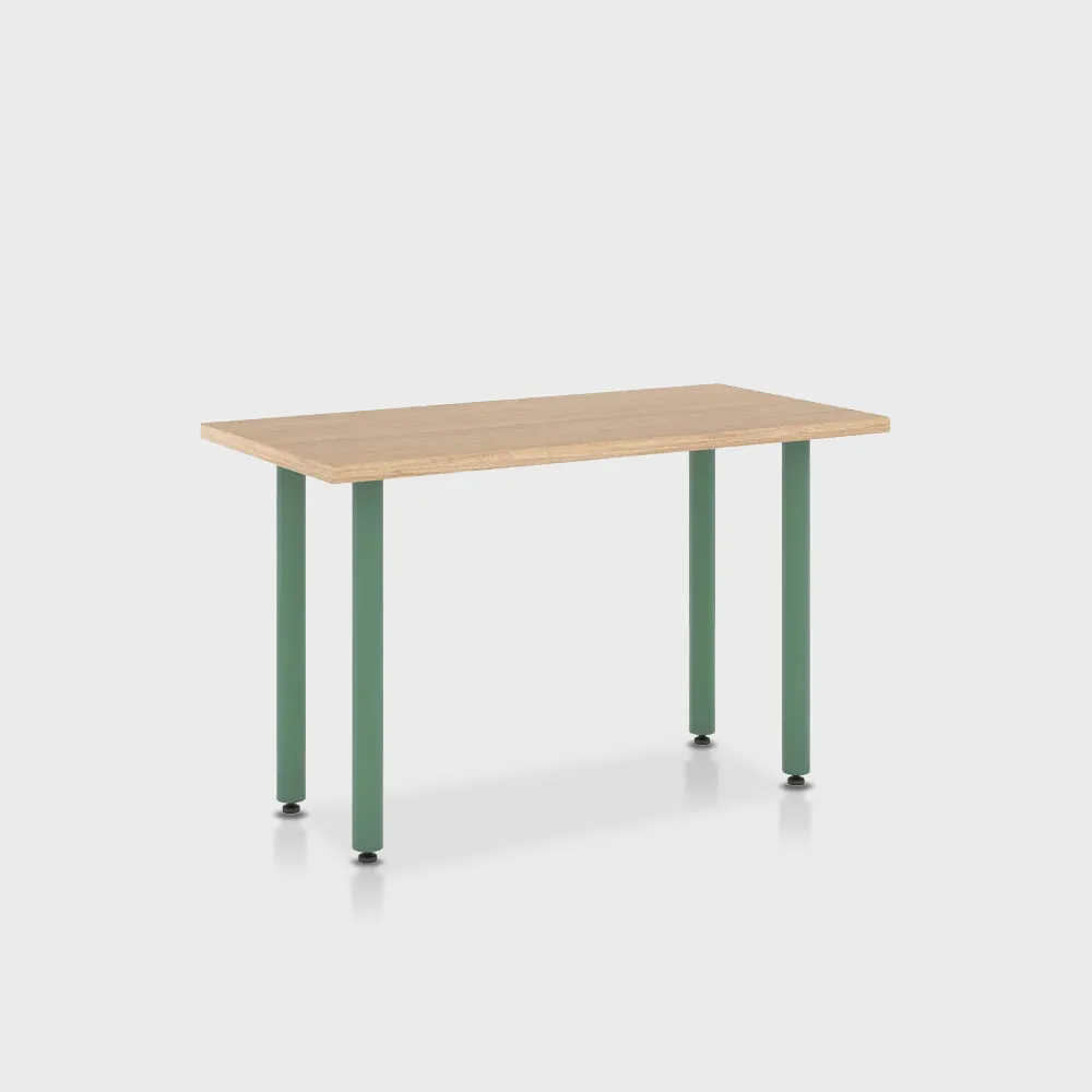 Jive Desk with Post Leg, Color Pop