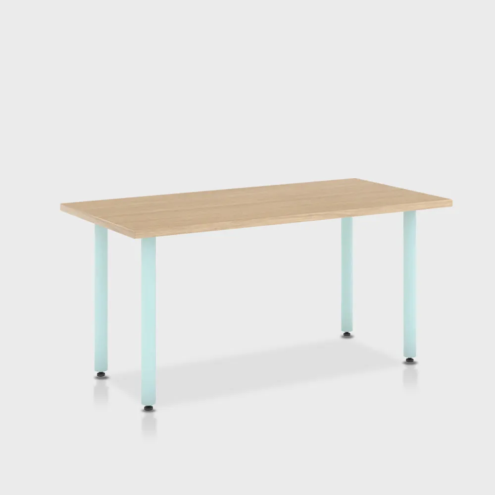 Jive Desk with Post Leg, Color Pop