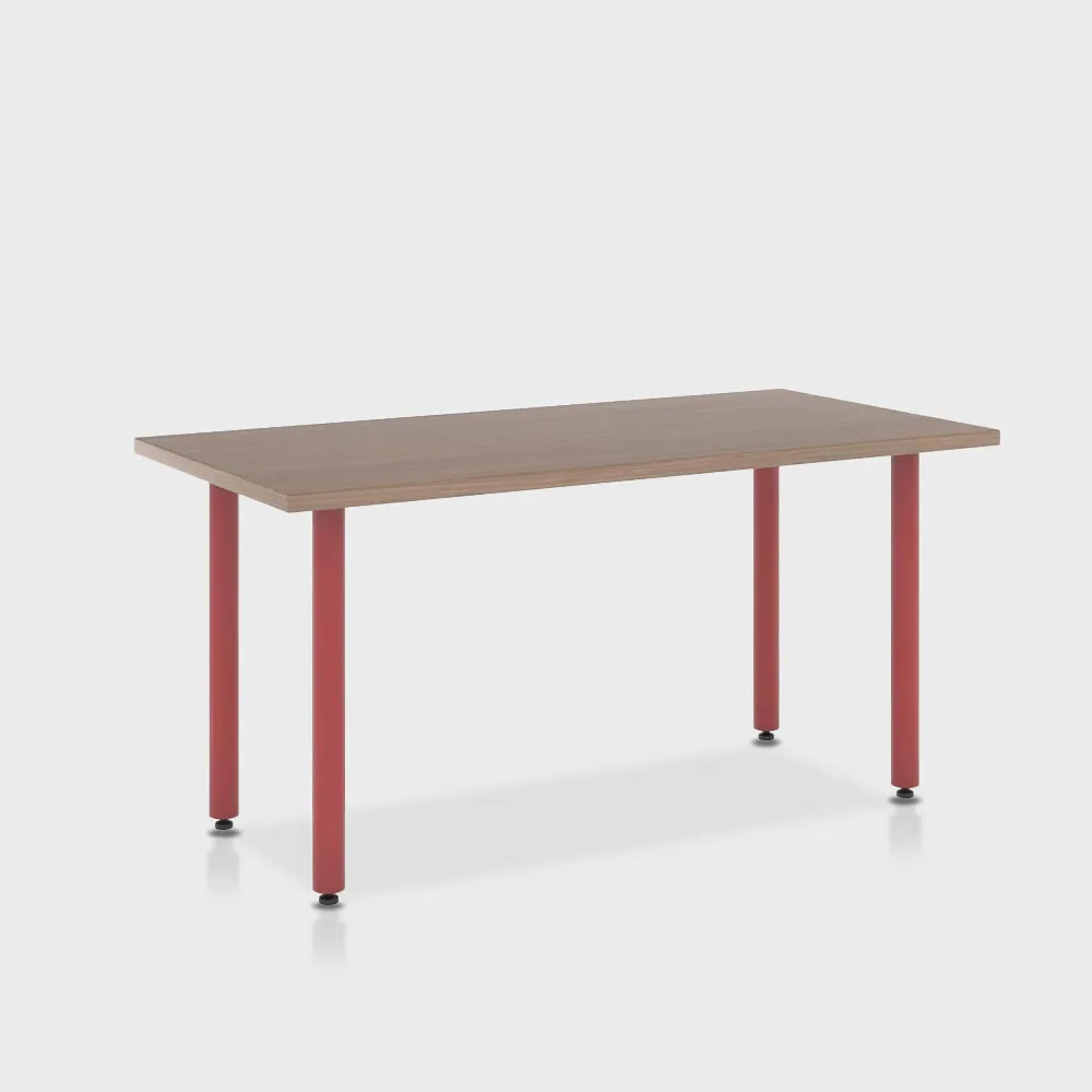 Jive Desk with Post Leg, Color Pop