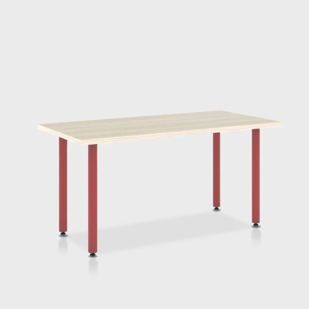 Jive Desk with Post Leg, Color Pop