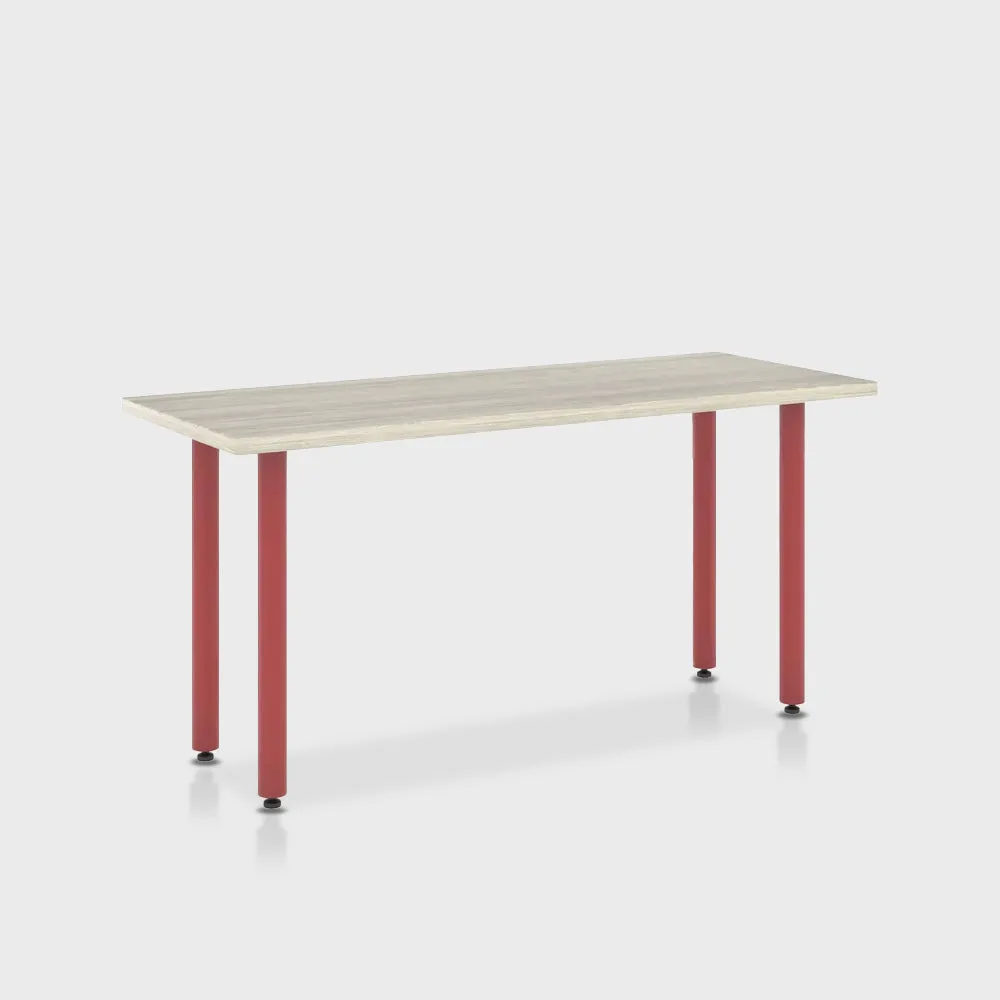 Jive Desk with Post Leg, Color Pop