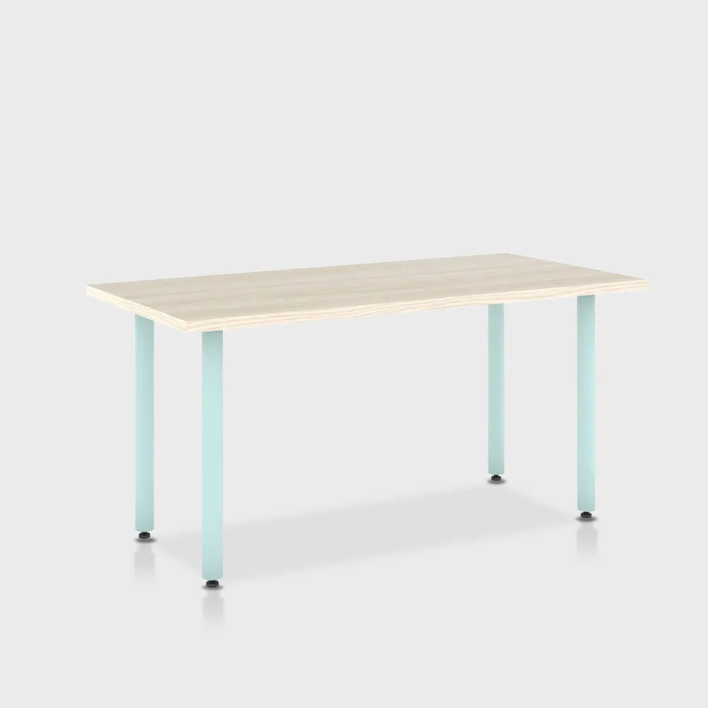 Jive Desk with Post Leg, Color Pop