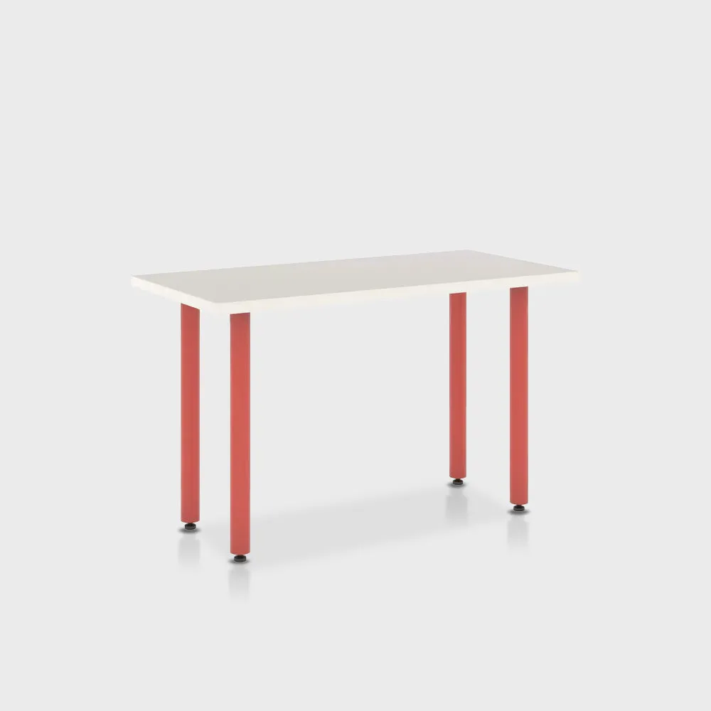 Jive Desk with Post Leg, Color Pop