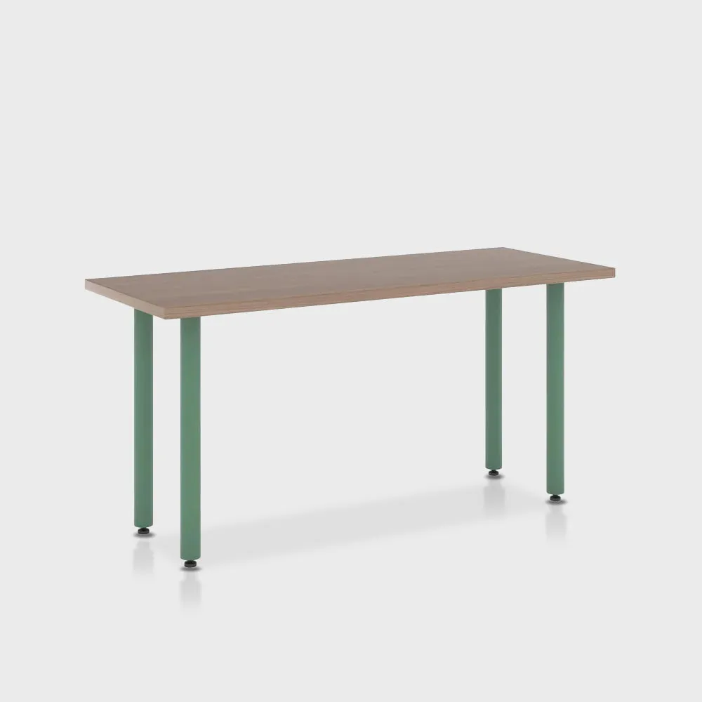 Jive Desk with Post Leg, Color Pop