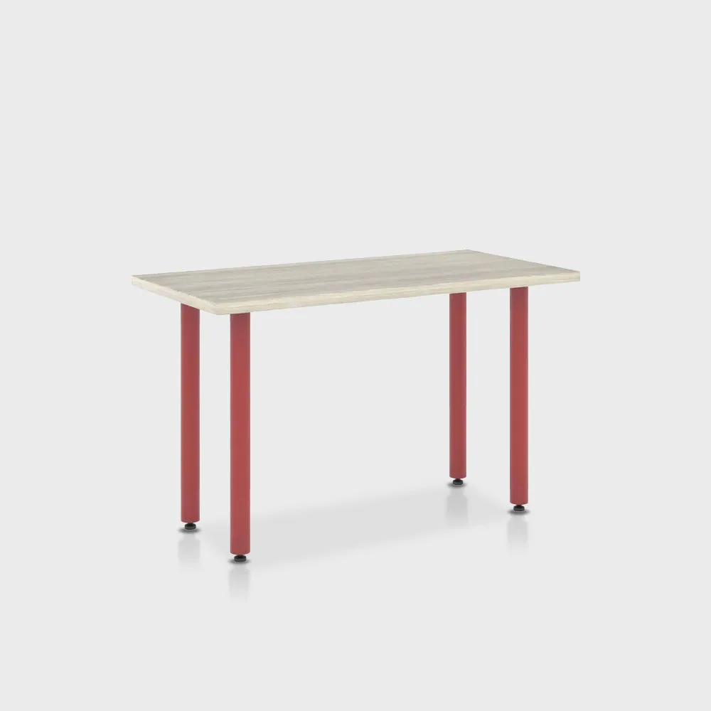 Jive Desk with Post Leg, Color Pop