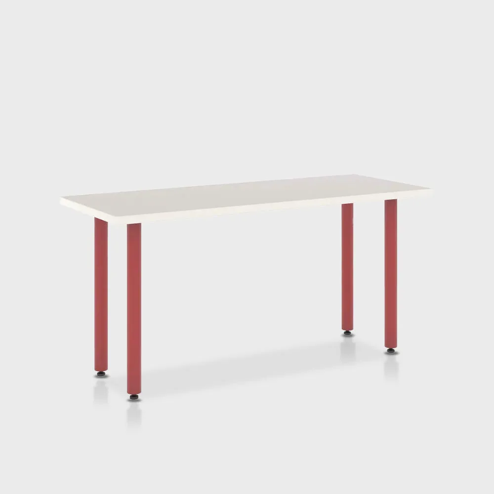 Jive Desk with Post Leg, Color Pop