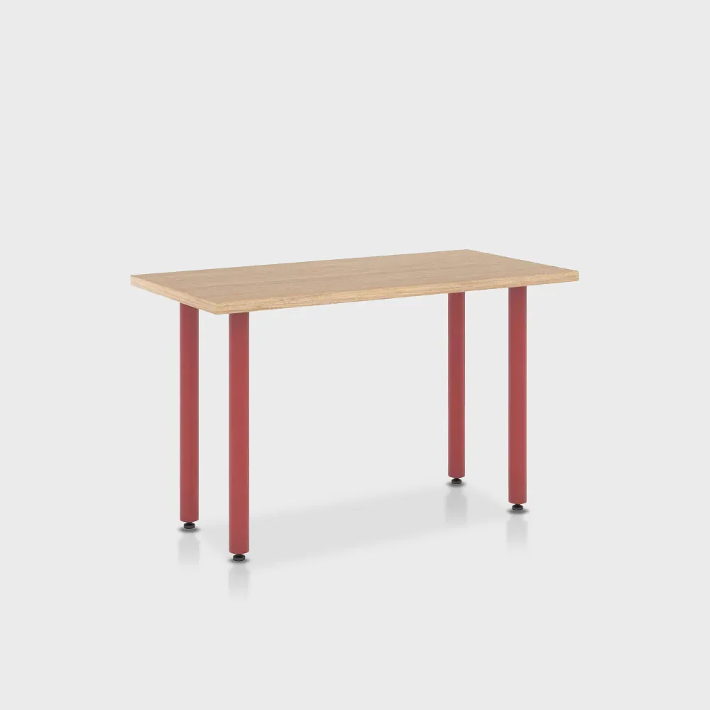 Jive Desk with Post Leg, Color Pop