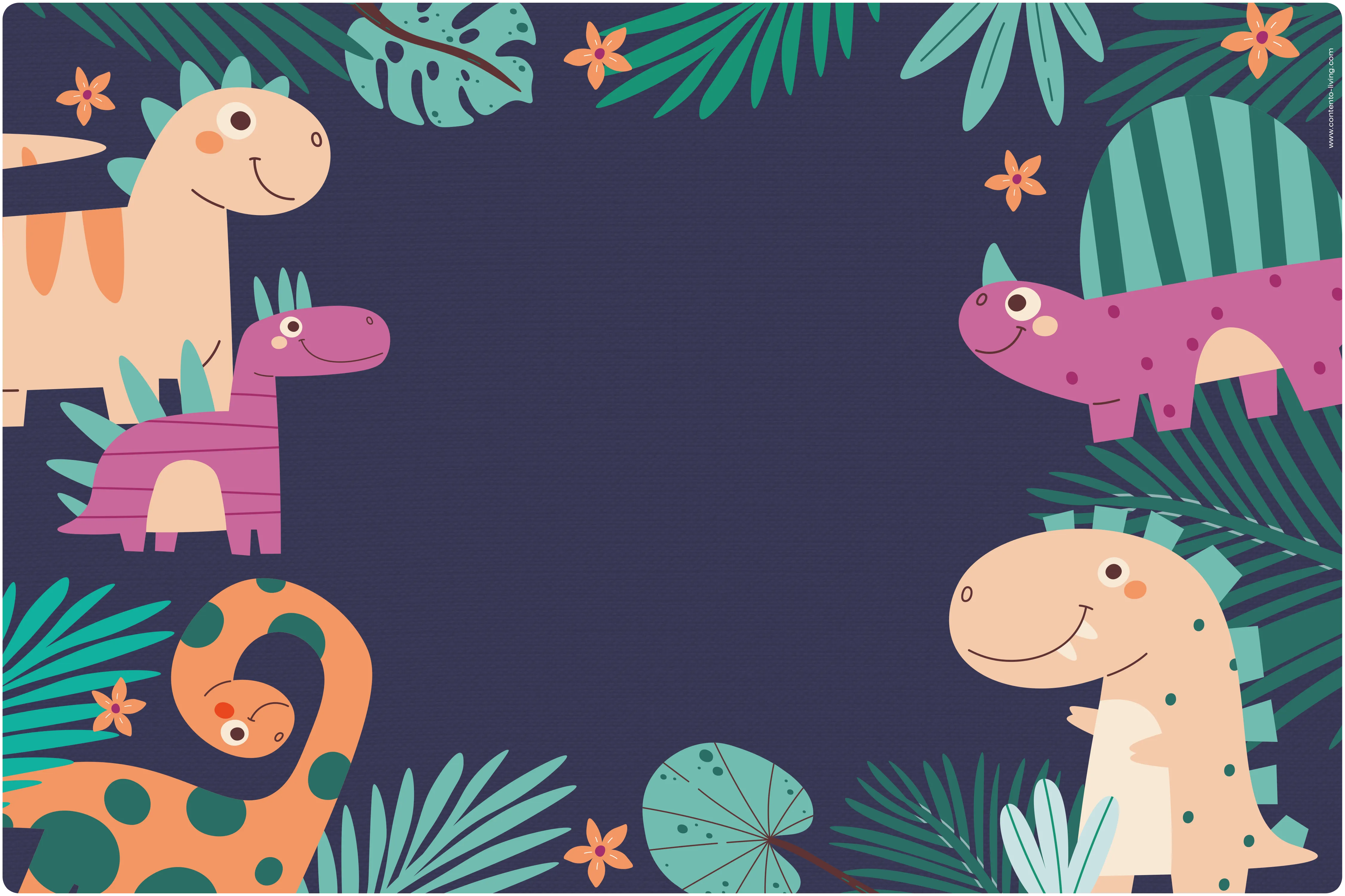 Kids Desk Mat 60cm x 40cm - Blue Jungle