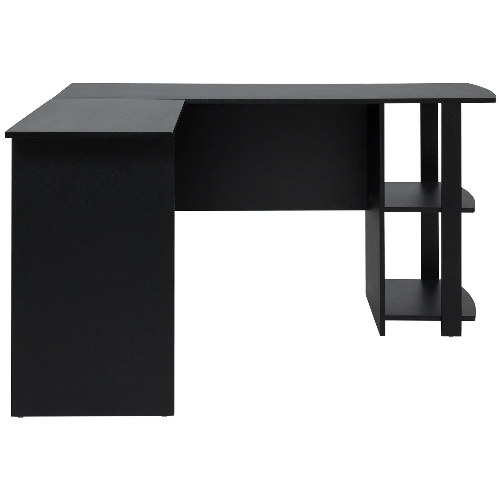 L-Shaped Corner Computer Office Desk - Black