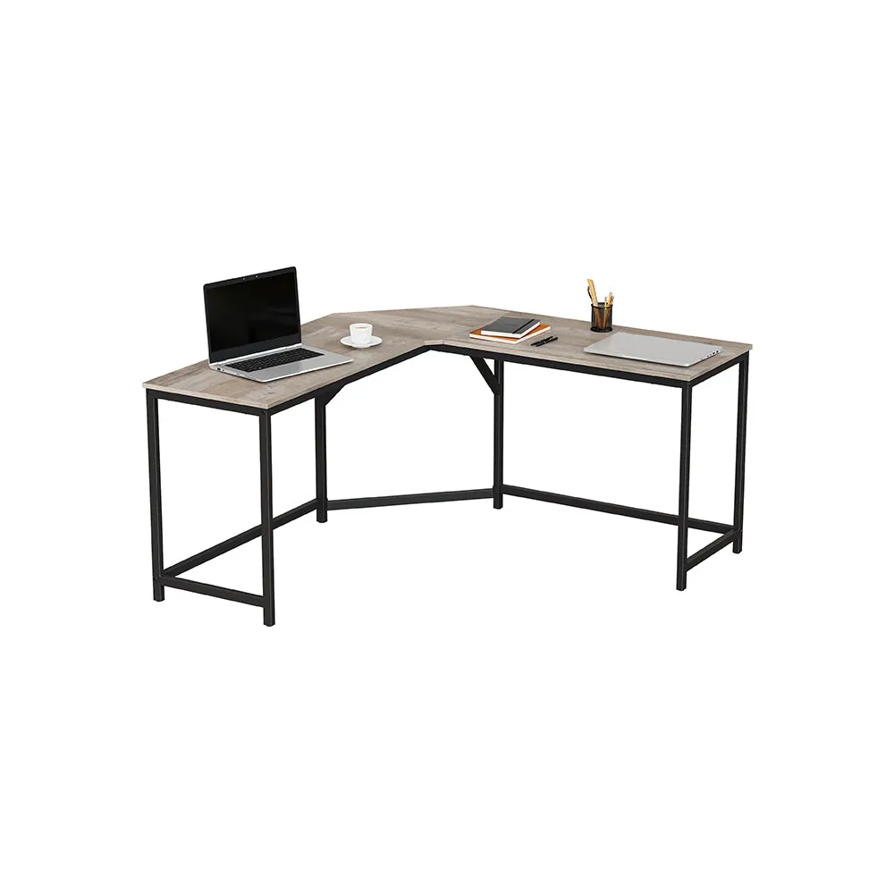 L-Shaped Corner Desk in Gray