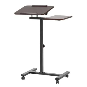 Laptop Cart Adjustable with Side - Brown