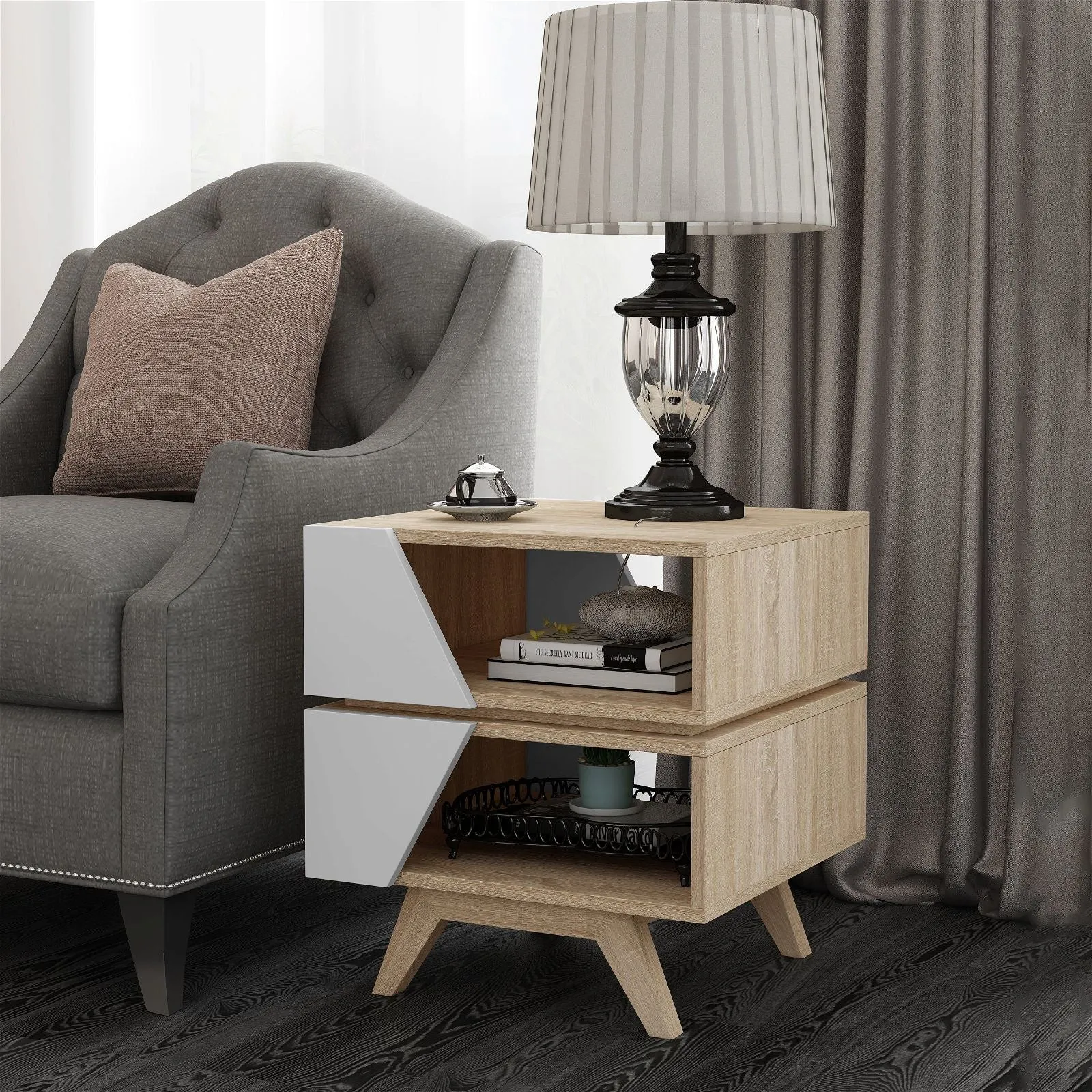 NORDIC 450 End Table Oak by Criterion