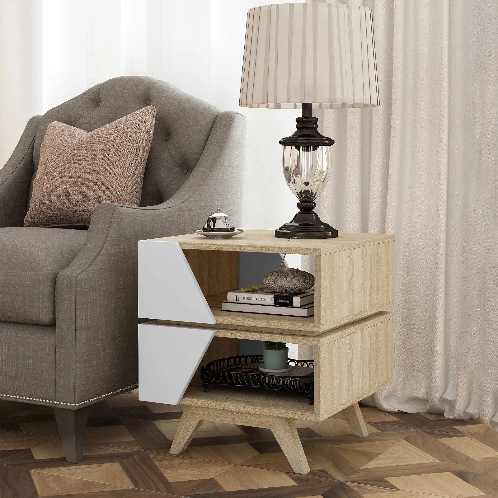 NORDIC 450 End Table Oak by Criterion