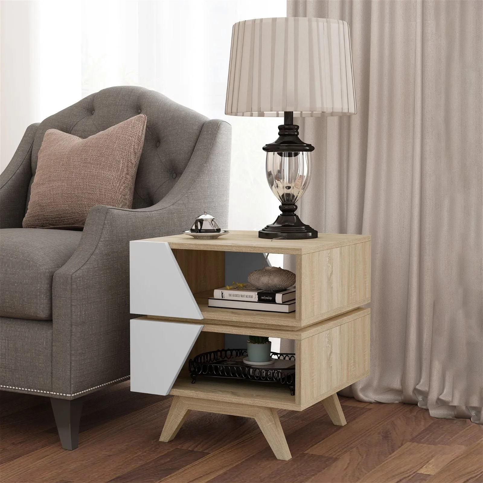 NORDIC 450 End Table Oak by Criterion